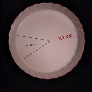 Red and White Pie Plate